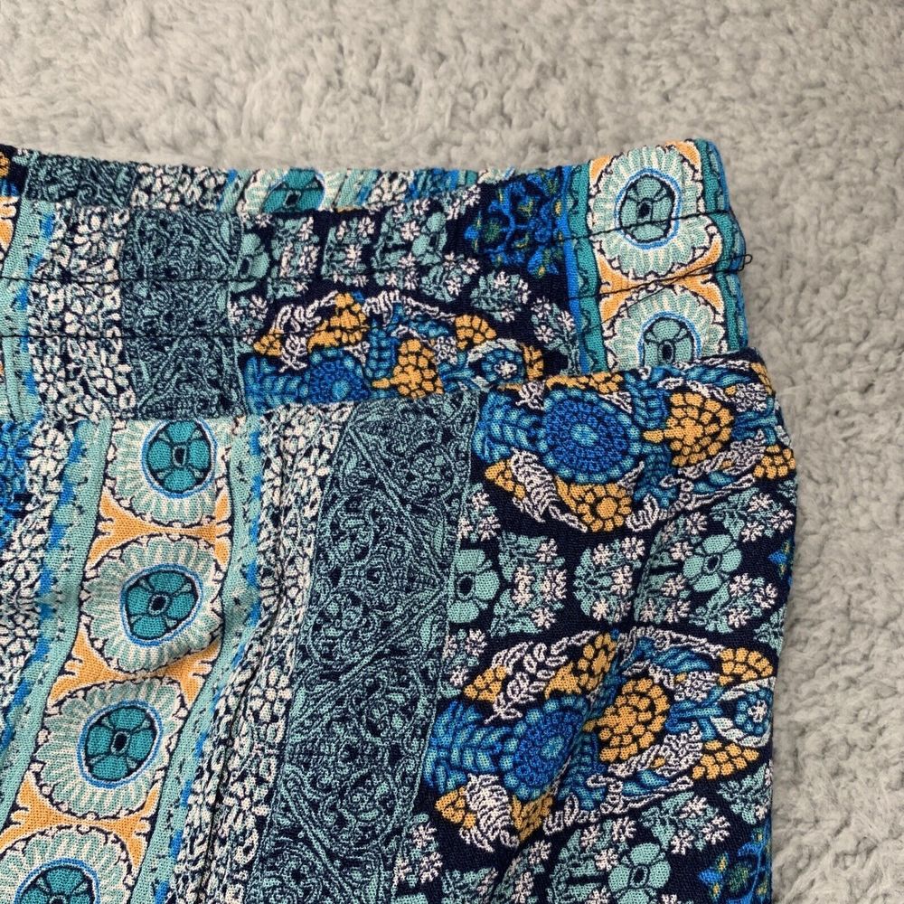 Knox Rose Women XXL Boho Pull On Pants Floral Wide Leg Bohemian Hippy Festival - Picture 4 of 16